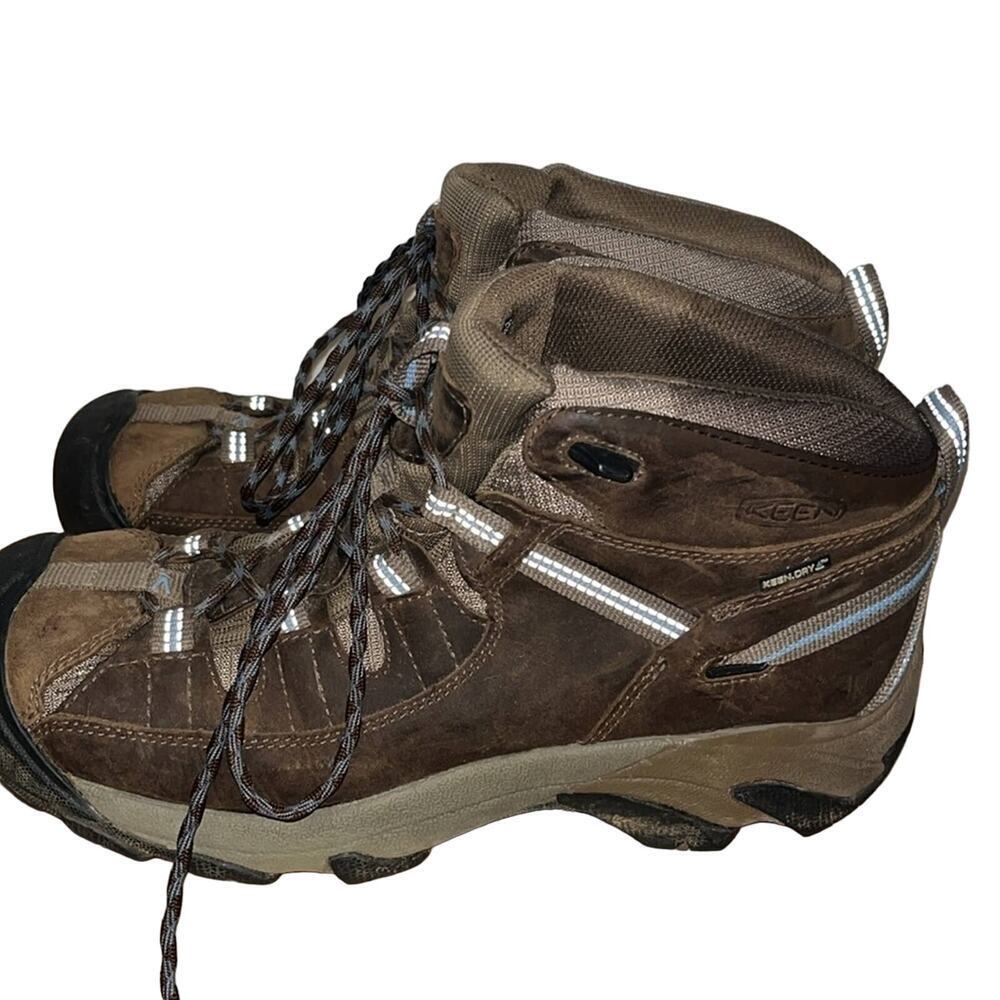 KEEN Targhee II Mid Hiking Boots Brown Leather Waterproof Size 42. 9.5